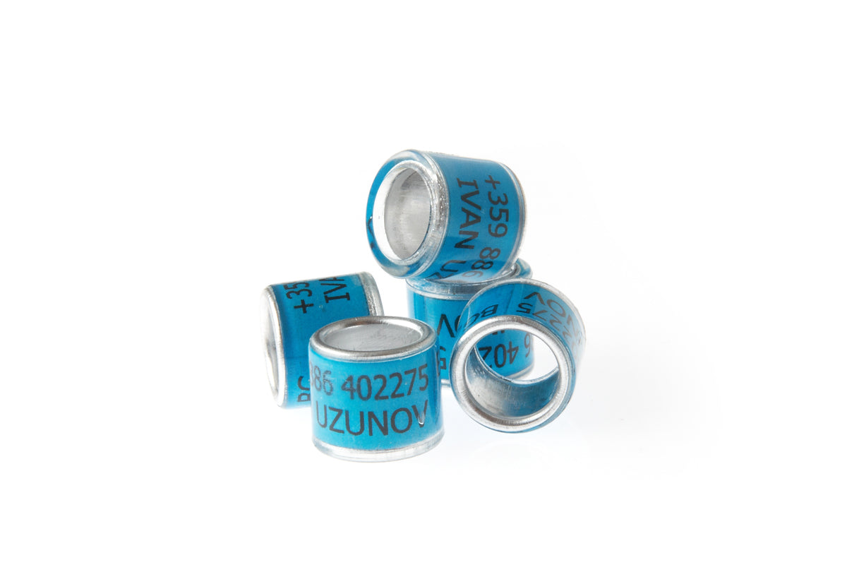 Wholesale Aluminum Plastic Bird Bands, Bulk Aluminum Base With Plastic Coating Pigeon Leg Bands - All Colors
