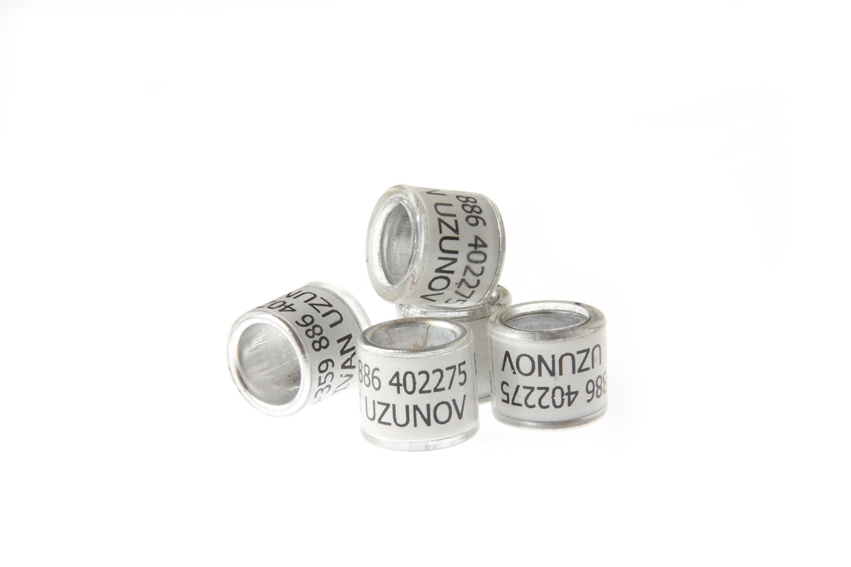 Wholesale Aluminum Plastic Bird Bands, Bulk Aluminum Base With Plastic Coating Pigeon Leg Bands - All Colors