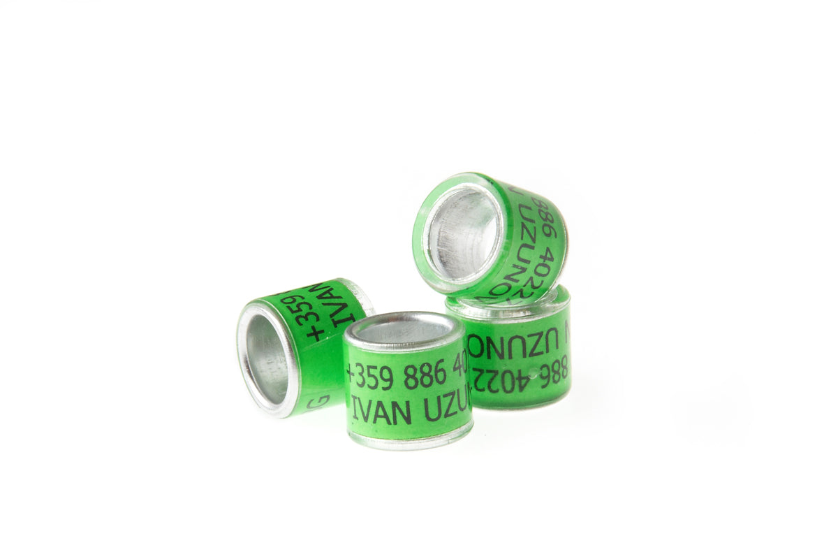 Wholesale Aluminum Plastic Bird Bands, Bulk Aluminum Base With Plastic Coating Pigeon Leg Bands - All Colors