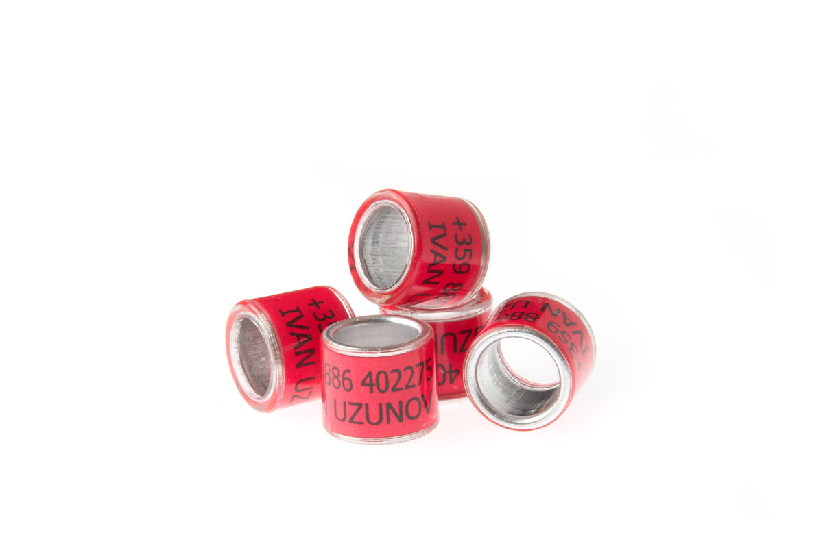 Wholesale Aluminum Plastic Bird Bands, Bulk Aluminum Base With Plastic Coating Pigeon Leg Bands - All Colors