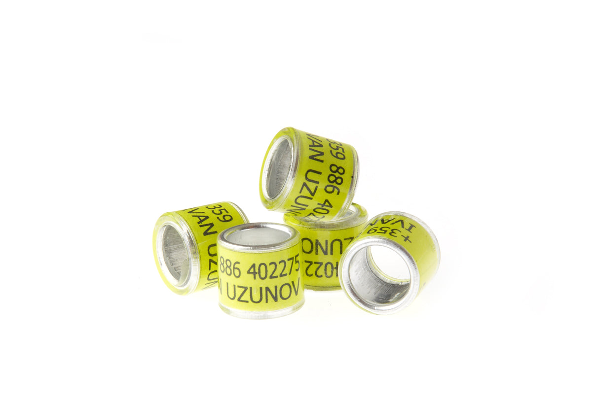 Wholesale Aluminum Plastic Bird Bands, Bulk Aluminum Base With Plastic Coating Pigeon Leg Bands - All Colors