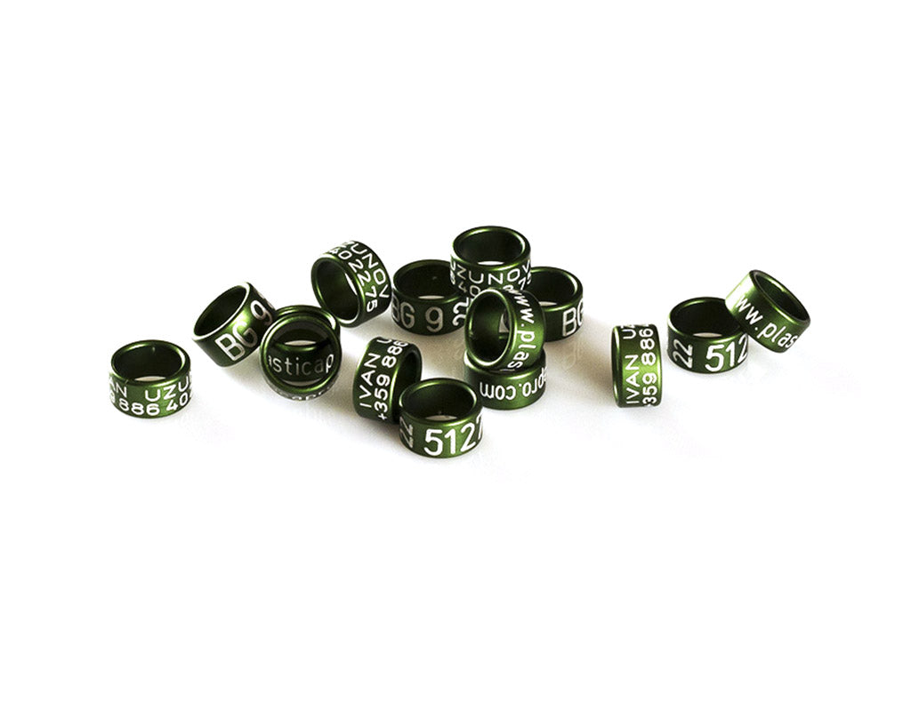 Wholesale Aluminum Bird Bands, Bulk Premium Aluminum Pigeon Leg Bands - All Colors