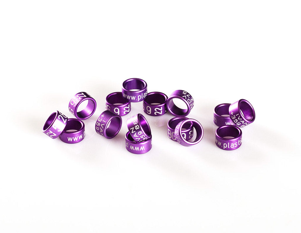 Wholesale Aluminum Bird Bands, Bulk Premium Aluminum Pigeon Leg Bands - All Colors