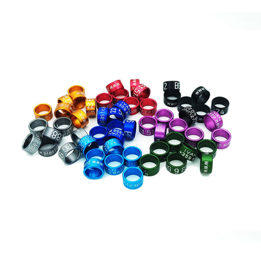 Wholesale Aluminum Bird Bands, Bulk Premium Aluminum Pigeon Leg Bands - All Colors